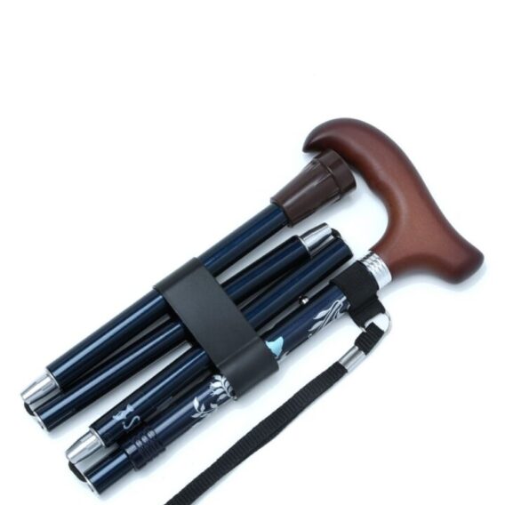 606saw Taşlı Katlanır Baston 9033-2 Lacivert Desenli – Standart