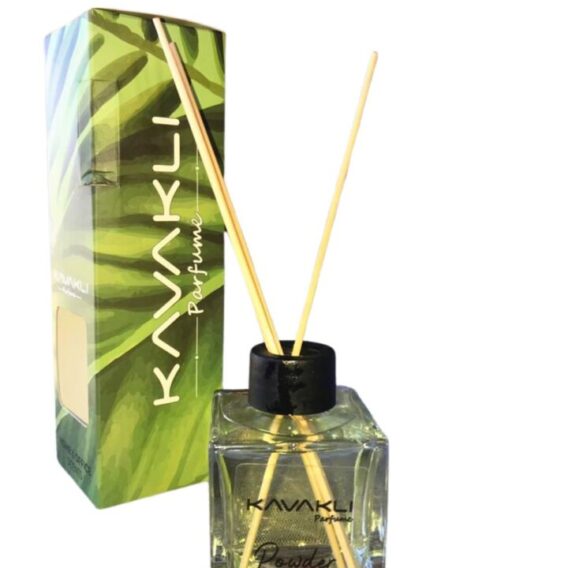Pudra Kokulu Bambu Çubuklu Oda Kokusu – 100 ml Ferahlatıcı Ev Parfümü