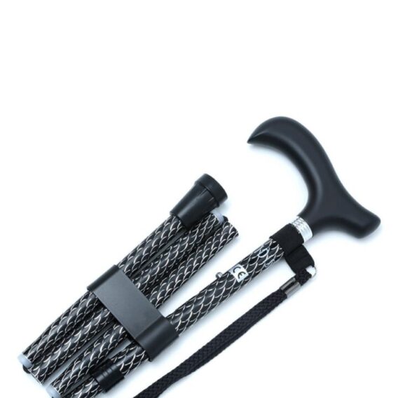 Katlanabilir Baston MF606 – Siyah desenli Yüksekliği Ayarlı Baston