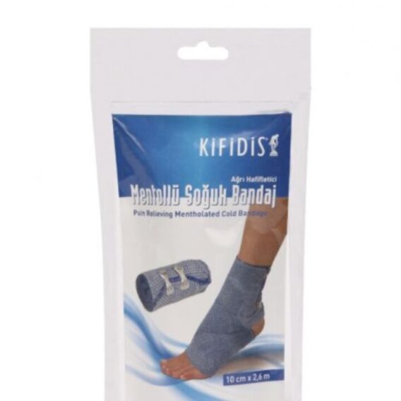 Hızlı Soğutucu Mentollü Bandaj – 10 cm x 2,6 m Sporcu Tipi Ödem ve Ağrı Karşıtı Islak Sargı STD