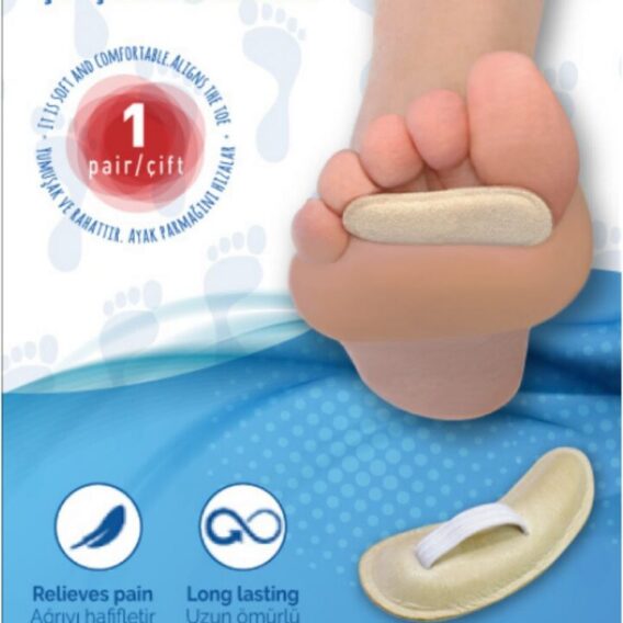 04 Deri Çekiç Parmak Düzeltici – Kıvrık Parmak Önleyici Ortopedik Atel (Standart) STD-L