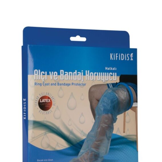 Halkalı Su Geçirmez Alçı ve Bandaj Koruyucu (Uzun Bacak) – Tam Boy Duş Kılıfı