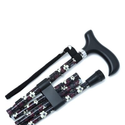 Mf606 Katlanır Baston B044-8361-bordo Çiçekli - Standart