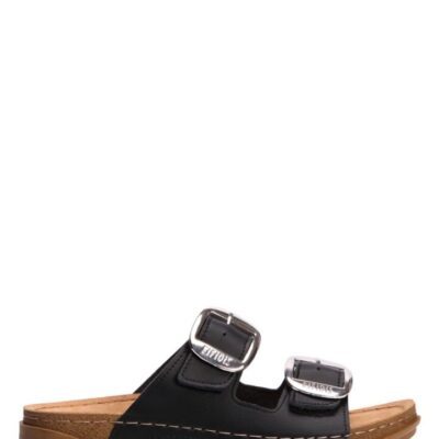 Kadın Çift Bantlı Deri Terlik 36