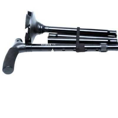 Katlanır Dörtlü Lastikli Baston Siyah / Black - Standart(Gb802)